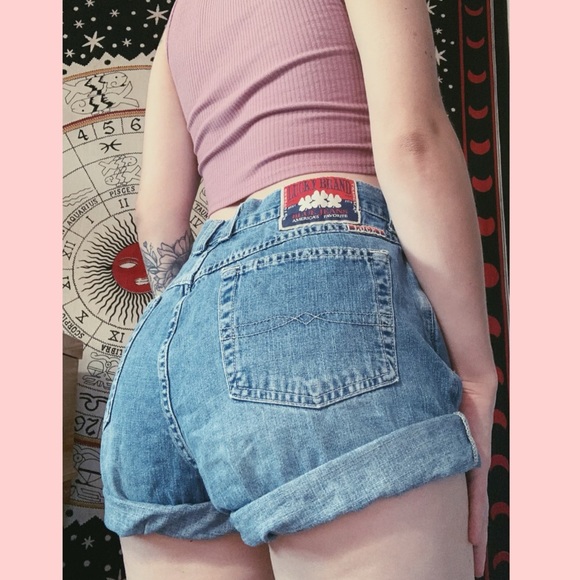 High waisted lucky brand mom jean shorts - Picture 2 of 4